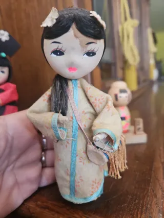 Set 3 Kokeshi Vintage