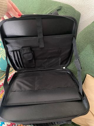 Funda maletín para portátil gris
