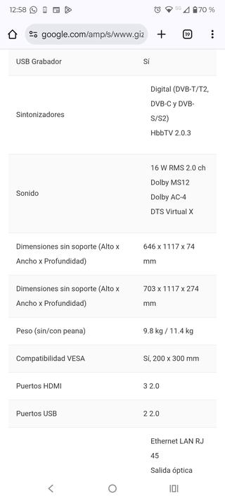 Televisor Hisense 50 LED 4K QLED modelo 50E78HQ