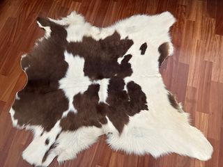 Alfombra Piel vaca Marrón y Blanca