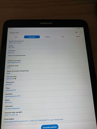 Tablet Samsung Galaxy Tab A Negra