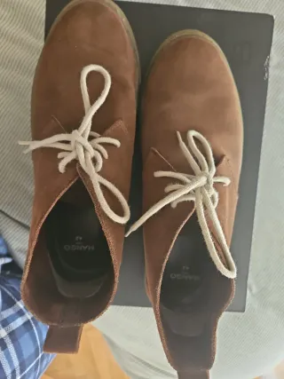 Botines Mango Ante Marrón Talla 42