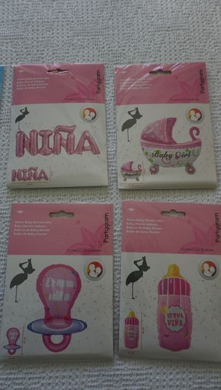 4 Globos Baby Shower Niño-a Nuevos recién nacido
