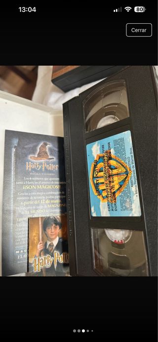 Lote 4 Películas VHS Disney y Harry Potter