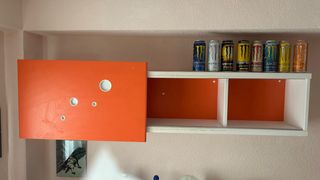 Estantería y mesita juvenil naranja