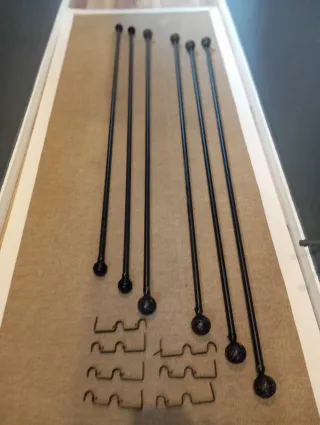 Barras cortina negras extensibles