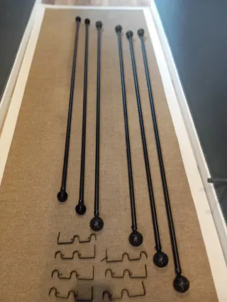 Barras cortina negras extensibles