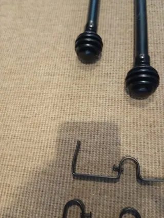 Barras cortina negras extensibles