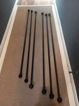 Barras cortina negras extensibles