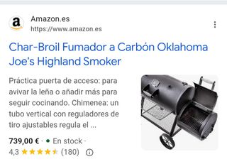 Barbacoa fumador a carbón