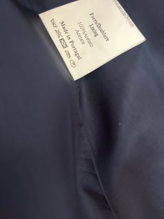 Abrigo Lana Virgen Marca : Mazur Talla 40 Azul