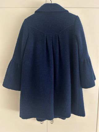 Abrigo Lana Virgen Marca : Mazur Talla 40 Azul