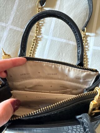 Bolso Guess Negro Cocodrilo