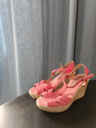 Alpargatas cuña coral Talla 40