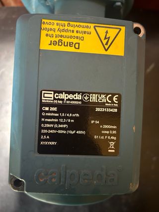 Bomba de agua Calpeda CM 20E – 0,25kW