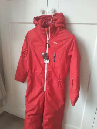 Mono de esquí infantil Wedze rojo