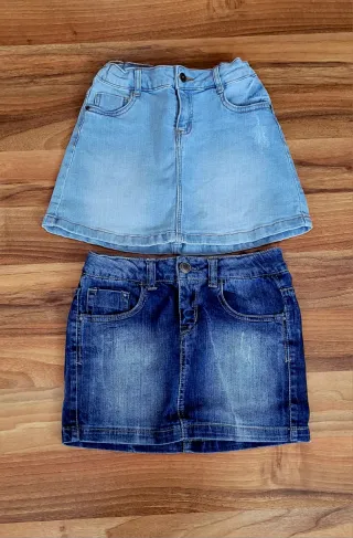Lote 2 Faldas Vaqueras Niña Talla 7-8 Años