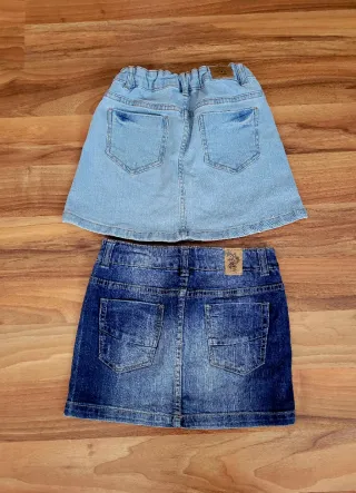 Lote 2 Faldas Vaqueras Niña Talla 7-8 Años