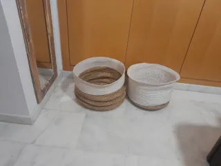 Cestas de mimbre (2 unidades)