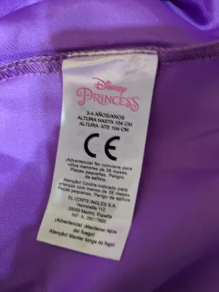 Disfraz Rapunzel Disney Morado
