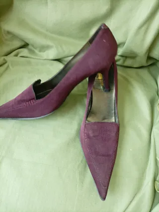 Zapatos de nobuk morados Talla 40