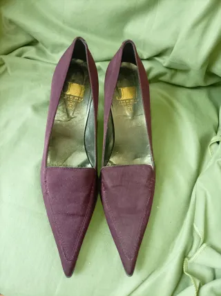 Zapatos de nobuk morados Talla 40