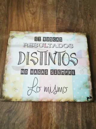 2 Carteles Madera Frases inspiradoras