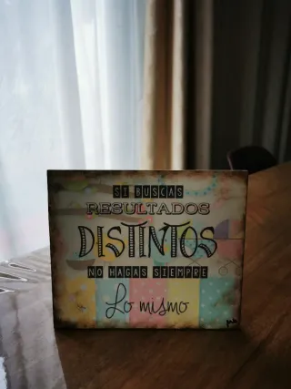 2 Carteles Madera Frases inspiradoras