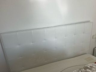 Cabecero de cama blanco polipiel