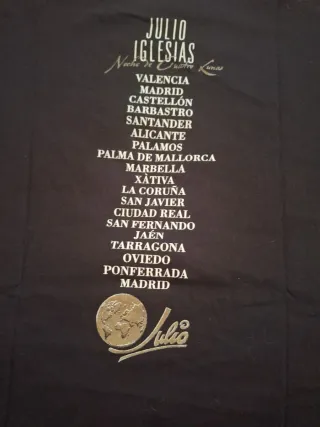 Camiseta Julio Iglesias Gira Noche de 4 Lunas
