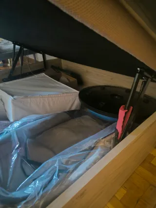 Canapé abatible Alejandra beige/marrón