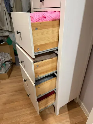 Cómoda IKEA HEMNES 5 cajones blanca