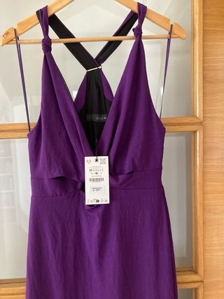 Vestido Morado Zara Talla M
