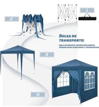 Carpa cenador impermeable 2x2