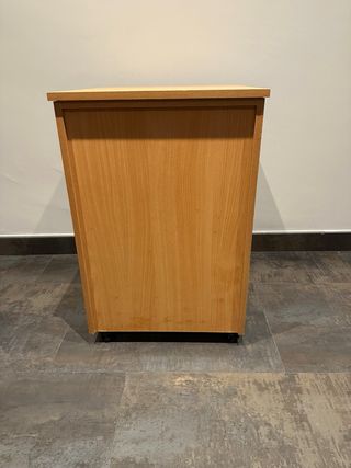 Cajonera de madera 4 cajones con ruedas