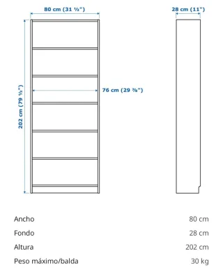 Estantería blanca con puertas