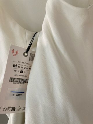 Vestido Zara Blanco y Negro