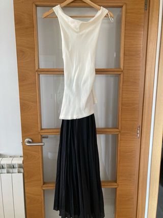 Vestido Zara Blanco y Negro