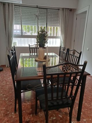 Conjunto mesa y sillas hierro forjado