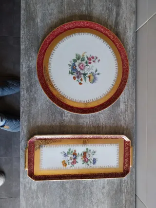 Fuentes de porcelana Limoges floral