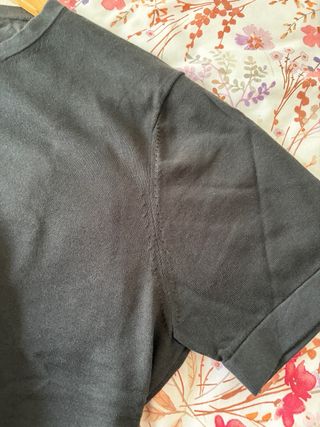 Camiseta Punto Massimo Dutti - Algodón - Verde