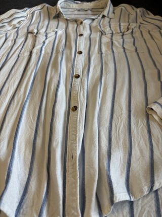 Camisa Hollister Rayas Azul Blanco