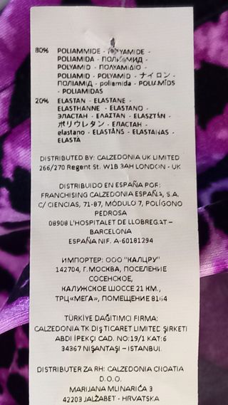 Leggings Calzedonia fantasia leopardata viola