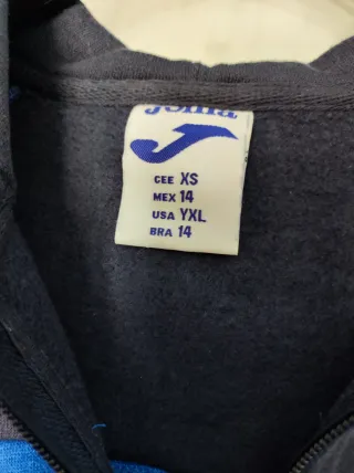 Sudadera Joma Azul con Cremallera y Capucha Talla