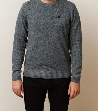 Jersey gris cuello redondo para hombre. Talla M.