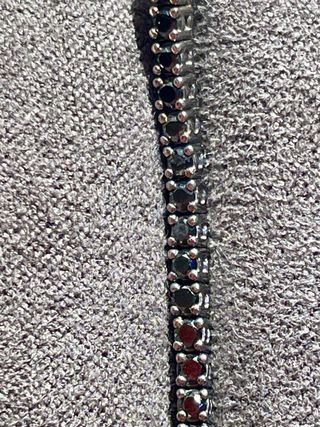 Pulsera Riviere Oro 18kt y Diamantes Negros