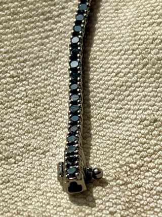 Pulsera Riviere Oro 18kt y Diamantes Negros