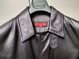 Chaqueta de piel Springfield Negra