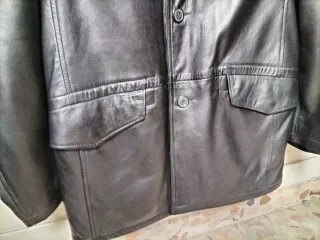 Chaqueta de piel Springfield Negra