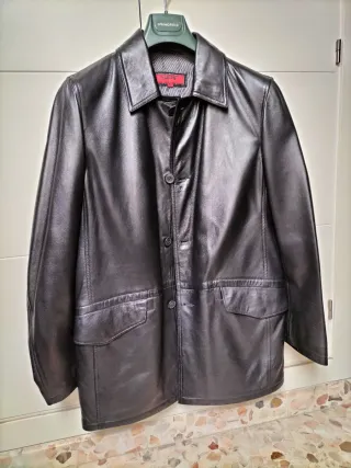 Chaqueta de piel Springfield Negra